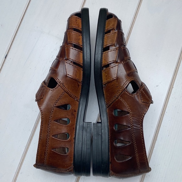 NWOT Vintage Leather Fisherman's Sandals - Picture 6 of 14